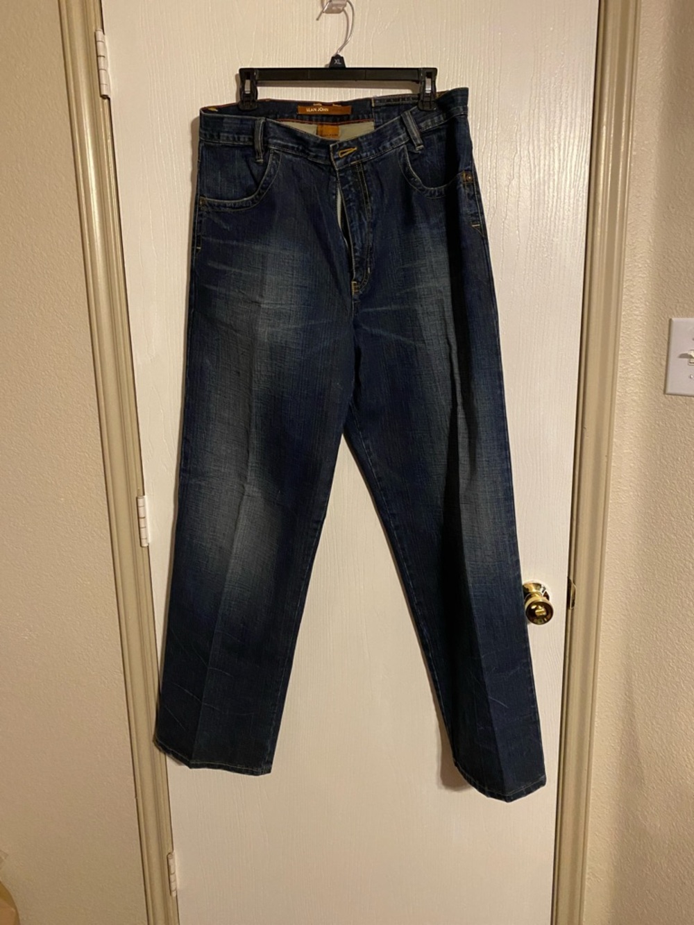 Sean John Men's Straight Jeans in Dark Blue